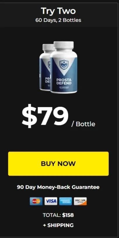 Prostadefend three bottles order